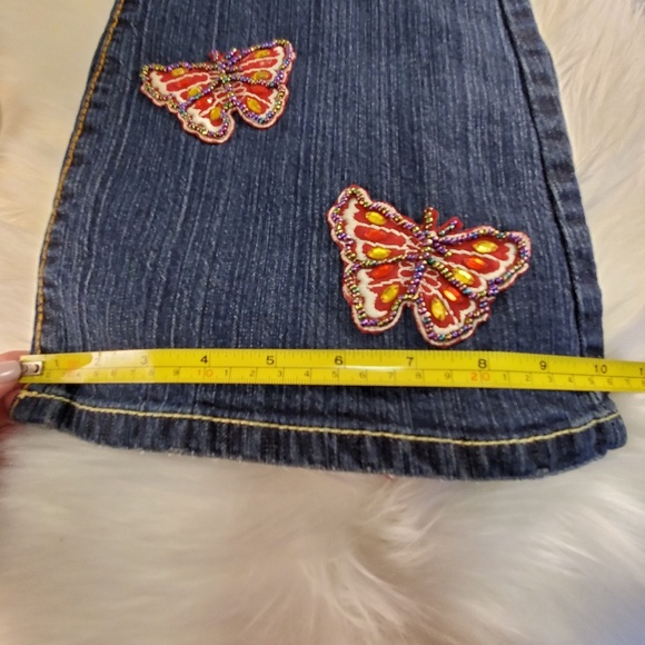 NWT FADED GLORY GIRLS EMBELLISHED BOHO JEANS SZ 16 - Picture 3 of 8